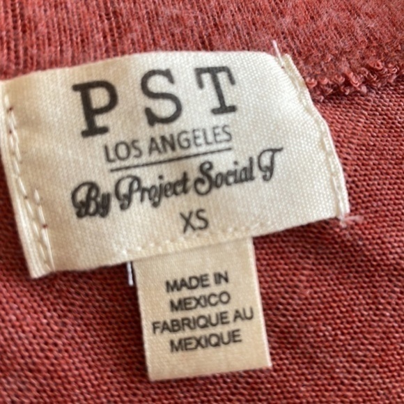 Nordstrom PST by Project Social T V- Neck Knit Sweater Heather Chilli Women's XS - Picture 2 of 9